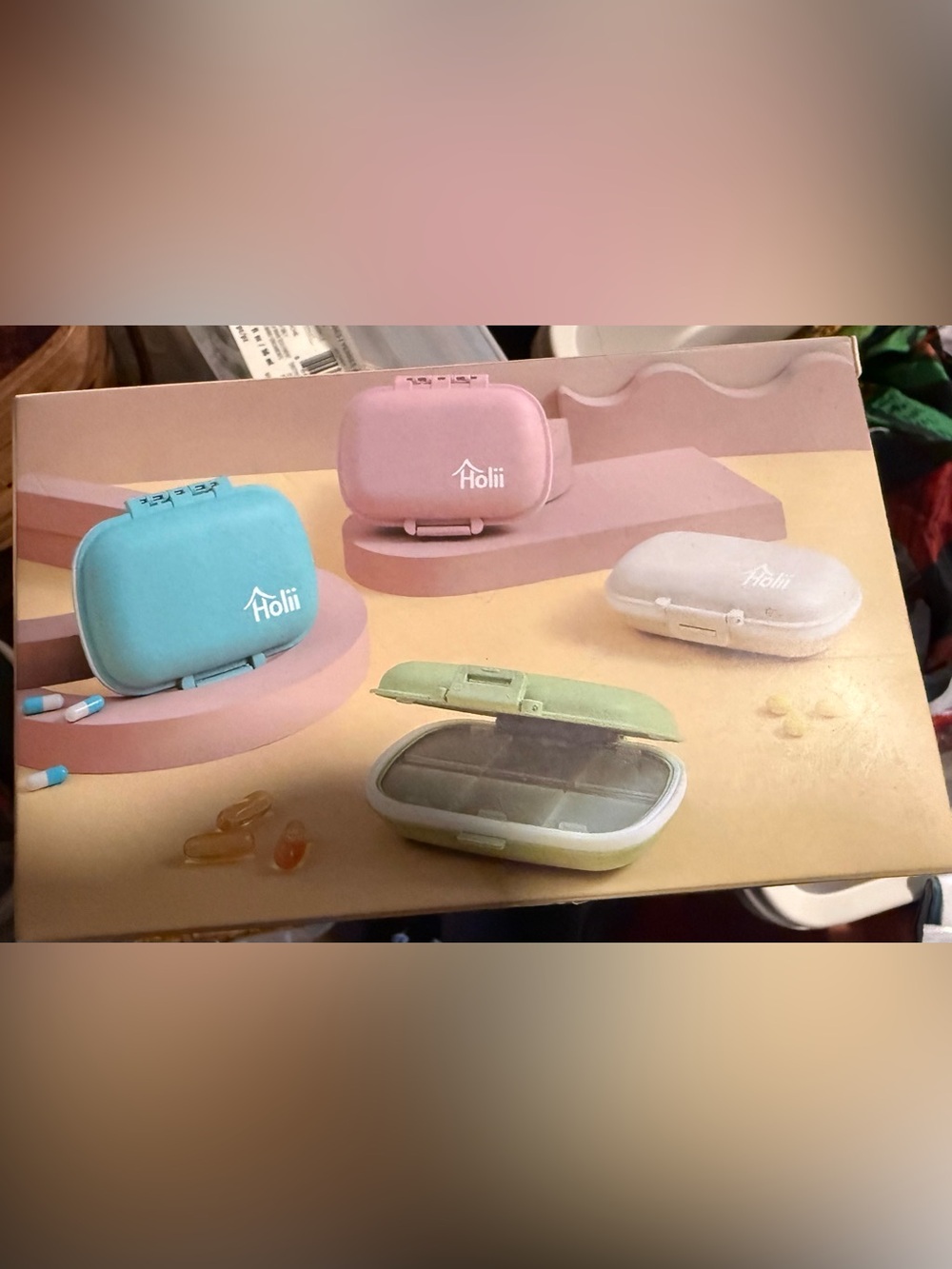 4-Pack Pill Organizers – Pink, Blue, Green & White!
